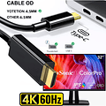 Hoso Adaptador Cable Conversió Usb Tipo C 3.1 A Hdmi 4k60hz