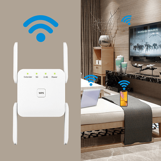 Repetidor Wifi 5g 2.4g Fácil Instalación Compatible Al Cien