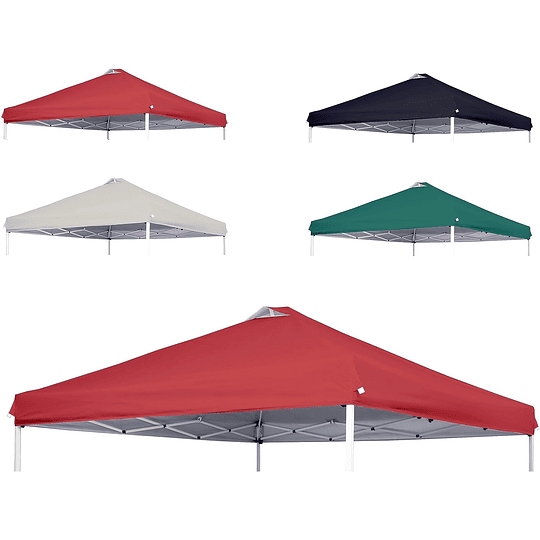 Carpa Lona Repuesto Toldo 3x3 Impermeable Color Rojo