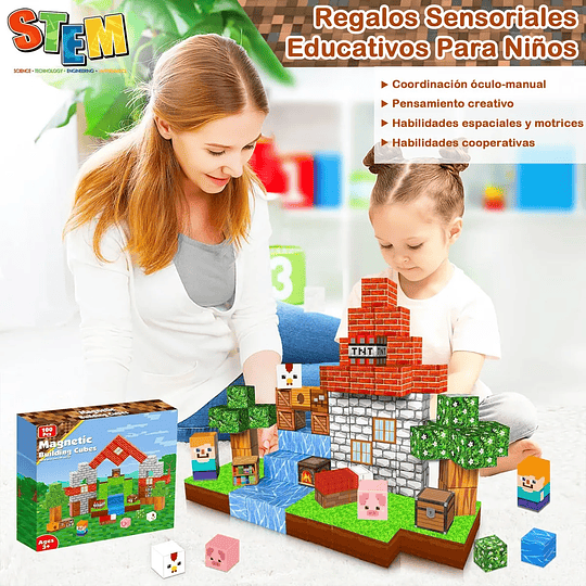 Set De Bloques de Construcción Magnético Hoso 100pcs