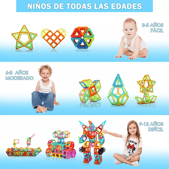 Set De Bloques Magnéticos Construcción 60pcs