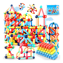 Bloques De Construcción Con Barra Magnética 130 pcs
