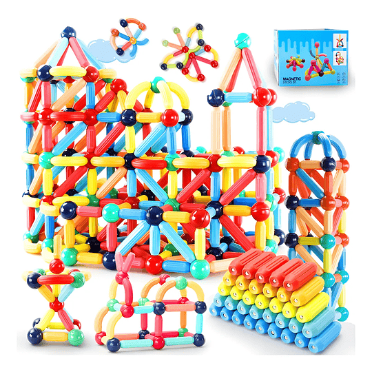 Bloques De Construcción Con Barra Magnética 130 pcs