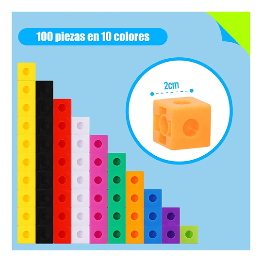 Cubos De Matemáticas Educativos 100pcs Juegos De Encaje