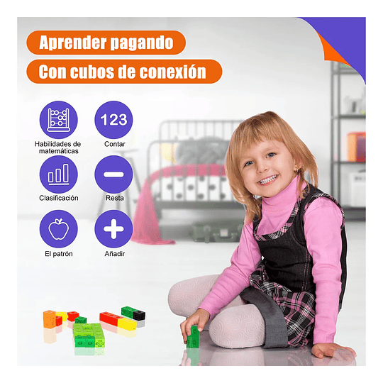 Cubos De Matemáticas Educativos 100pcs Juegos De Encaje