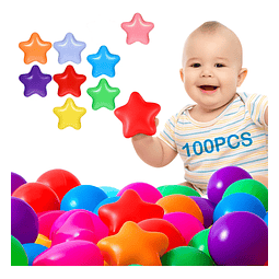 Pelotas Plásticas De Forma Estrella Para Piscina 100pcs