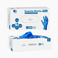  100 Guantes De Nitrilo Azul Dedos Texturizados S M L XL