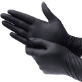  100 Guantes De Nitrilo Negros Dedos Texturizados S M L XL