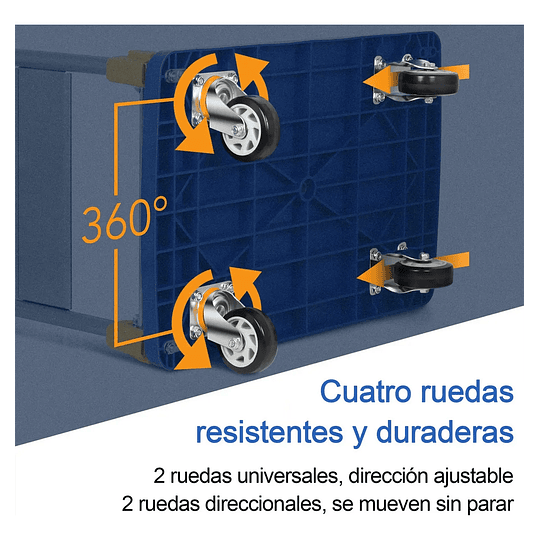 Silencioso Carro Plegable Carro Plataforma Resistente 400kg