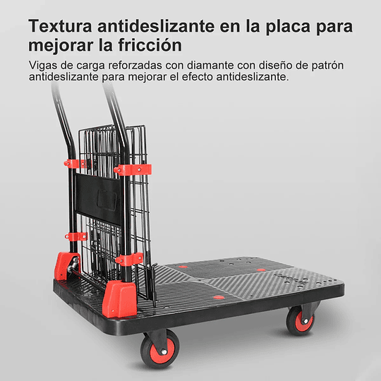 Yegua Carga Con Plataforma Plegable Jaula Extraíble 300kg