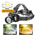 Focos Minero Linterna Cabeza Frontal Led Caza Luz Led Fuerte
