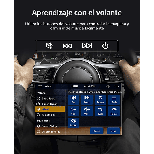 Radio Para Auto Con Pantalla Bluetooth Carplay Mp5 Usb