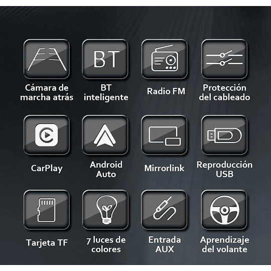 Radio Para Auto Con Pantalla Bluetooth Carplay Mp5 Usb