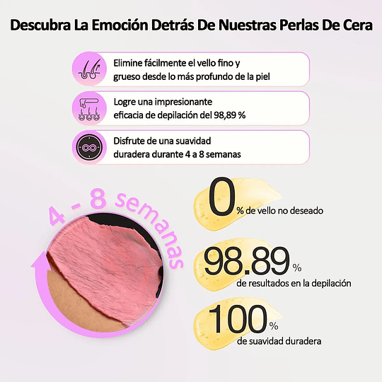 500g Cera Depilatoria Elástica Natural Película