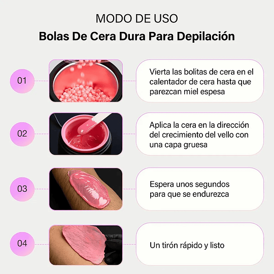 500g Cera Depilatoria Elástica Natural Película