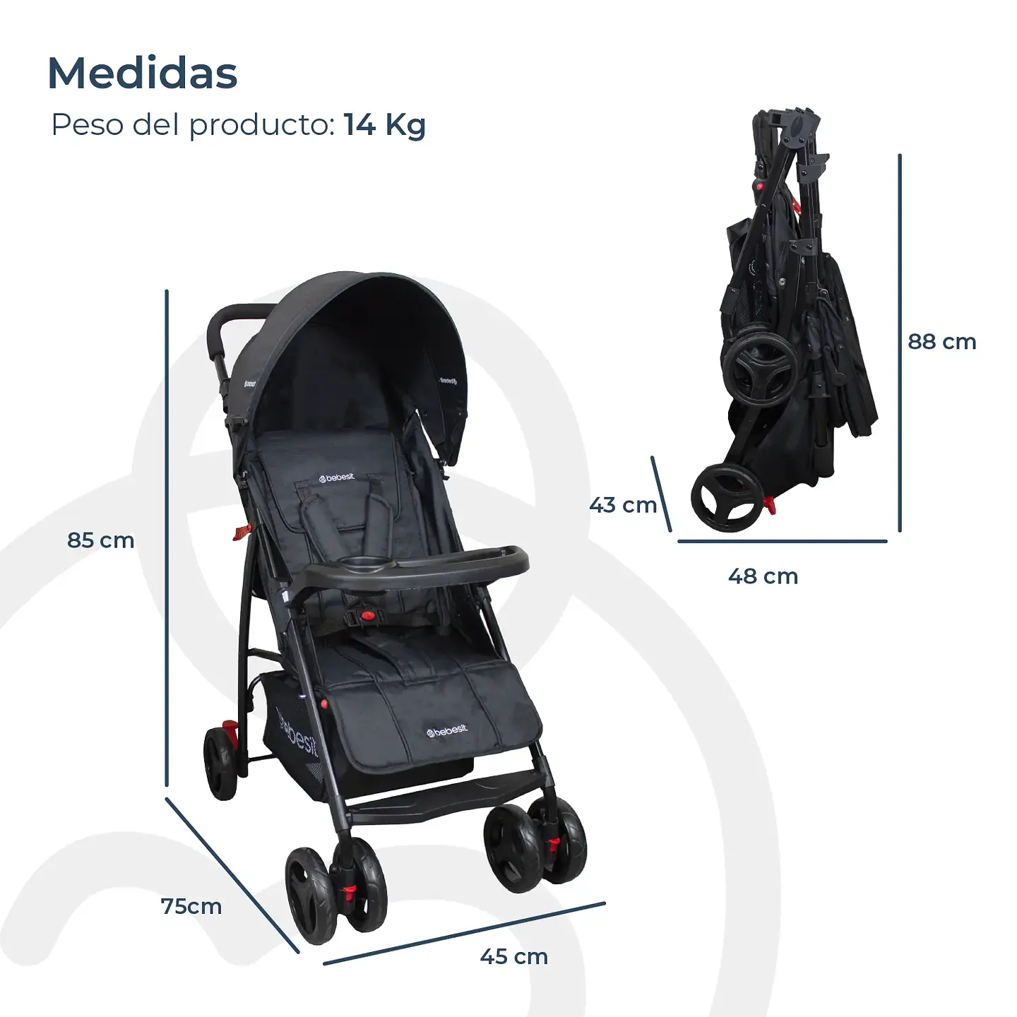 Coche Travel System Summer Negro 3