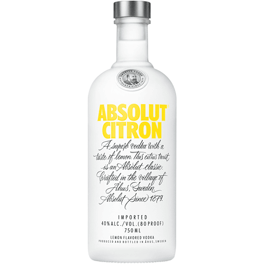 Vodka Absolut Citron 750cc