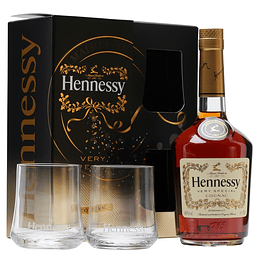 Cognac Hennessy V.S 700cc + 2 Vasos.