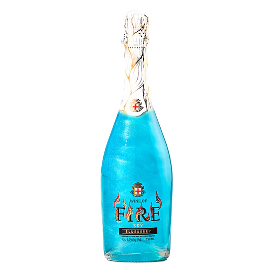 champagne azul con brillo