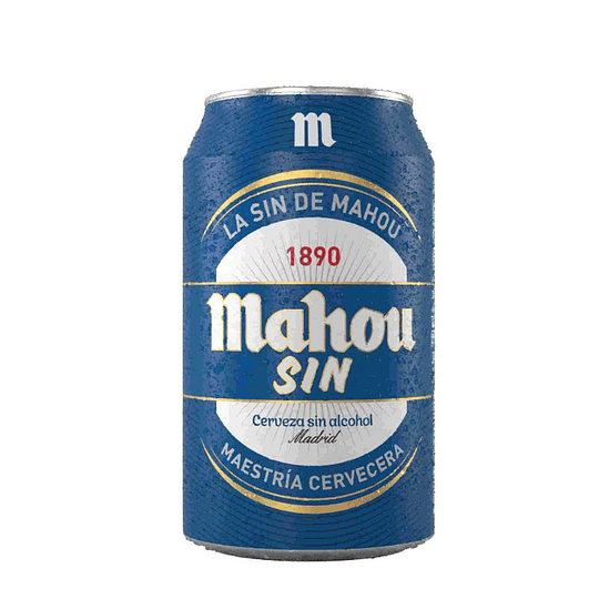 24x Cerveza Mahou Sin Alcohol Lata 330cc