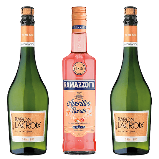 Pack  Ramazzotti 700cc + 2x Undurraga Baron Lacroix Demi Sec 750cc