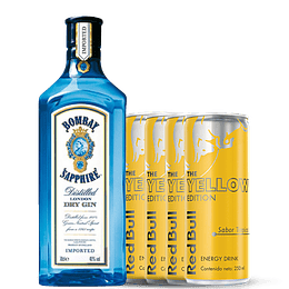 Pack Gin Bombay + Four Pack Tropical Red Bull