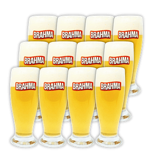 Set 12x Vaso Cervecero Brahma 250cc