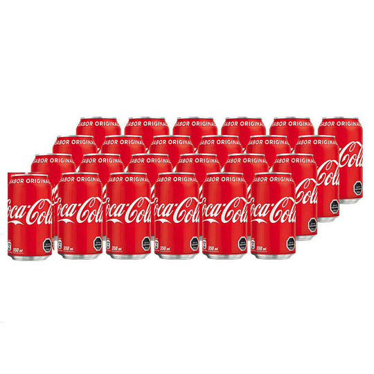 Pack 24x Bebidas Coca Cola Original Lata 350cc (Sólo disponible en tienda)