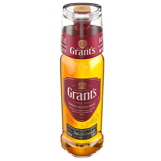 Pack Whisky Grants Family Reserve 6 Años 1 Litro + 1 Vaso 