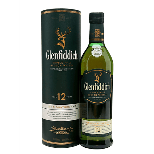 Whisky Single Malt Glenfiddich 12 Años 40° 350cc