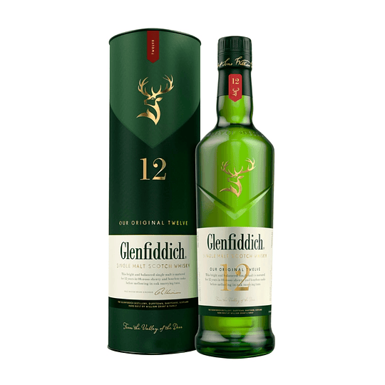 Whisky Single Malt Glenfiddich 12 Años 40° 1 Litro