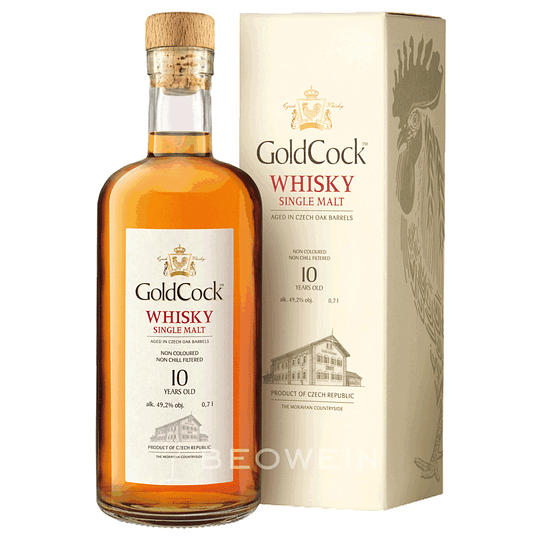 Whisky GoldCock Single Malt 10 Años 49.2° 710cc