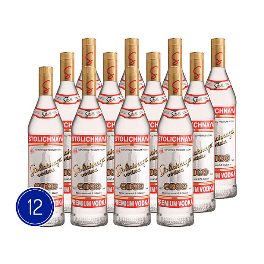 12x Vodka Stolichnaya 750cc ($6290c/u)