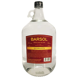 Destilado Uva Barsol Quebranta 40° Botellon 4L