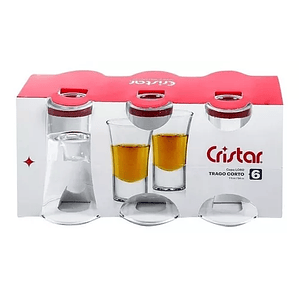 Set 6x Copa Lord Trago Corto Cristar 54cc