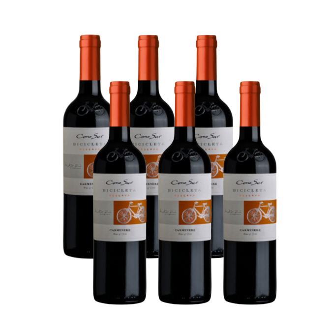6 Vino Cono Sur Bicicleta Rsva Carmenere 750cc