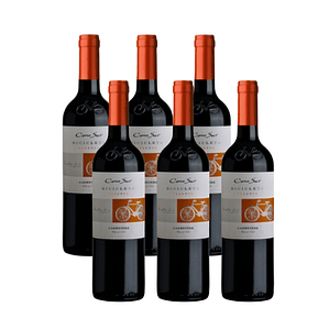 PACK X 6 VINO CONO SUR BICICLETA CARMENERE RESERVA 750cc ($3.290 c/u) 
