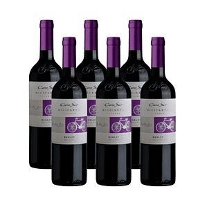 PACK X 6 VINO CONO SUR BICICLETA MERLOT RESERVA 750cc ($3.290 c/u)