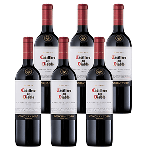 Caja 6x Vino Casillero del Diablo Reserva Variedades 750cc ($4.990 c/u)