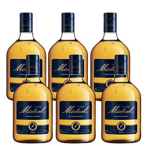 6x Pisco Mistral 35° 1 Litro ($7.460 c/u)
