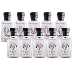Pack x10 Pisco Fuegos Tradicional Reservado 40° Miniatura 50cc