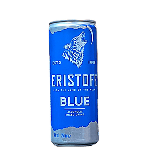 12x Cóctel Eristoff Blue 4° Lata 250cc