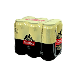 SIX PACK CUSQUEÑA NEGRA LATA 473cc 