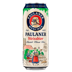 Cerveza Paulaner Hefe- Weibbier 5,5º Lata 500cc