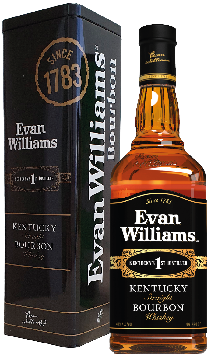 WHISKEY EVANS WILLIAMS BLACK BOURBON 750cc 43°