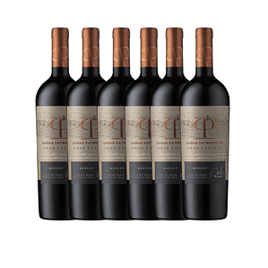 PACK X6 VINO CASAS PATRONALES GRAN RESERVA MERLOT 14,5° 750cc