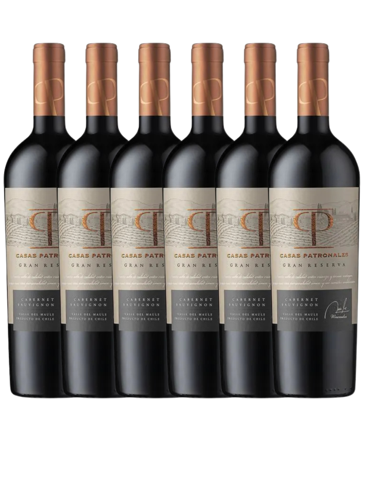 6x Vino Casas Patronales Gran Reserva Cepas 750cc - Cabernet Sauvignon