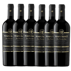 Pack X6 Vino Montefranco Gran Etiqueta Negra Carmenere 750cc