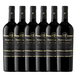 Pack X6 Vino Montefranco Gran Etiqueta Negra Merlot 750cc