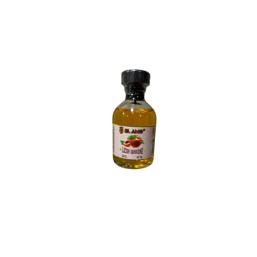 Licor Durazno El Amo 20° Miniatura 50cc 1